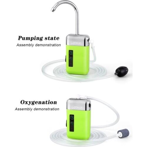 Newly Outdoor Fishing Oxygen Pump Water Absorber Accessories 3 Modes Small Smart Durable Automatic Induction LED Lighting