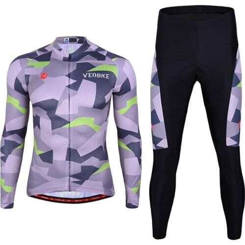 VB Cycling Suit Long Sleeve Suit for Men Outdoor Cycling Suit Mountain Bike Sport Suit