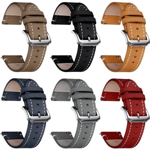 Crazy-horse Leather Strap for Huawei Watch GT 2 Watchband 42- 46mm for Honor magic watch 2/Huawei GT Replacement Wristband Belt