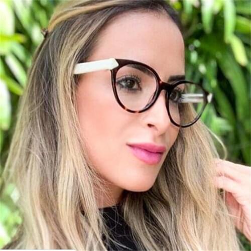Fashion glasses 2020 women cat eye spectacles Plastic Plain solid eye glasses Optical Myopia Nerd Glasses Frame Sexy Eyewear