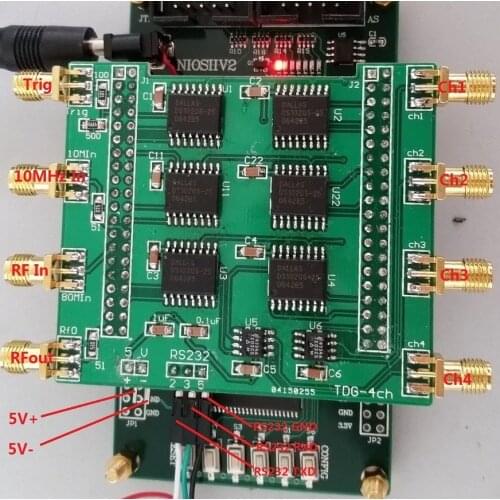 High precision delay signal generator module (RS232 command control, connected to a computer or microcontroller