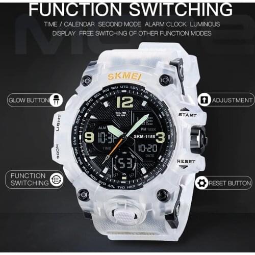Zegarki Mens Watch Men Clock LED Display Digital Sport Watches Big Dial Relogio Masculino Fashion Brand Shock Quartz Wristwatch