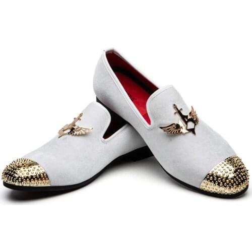 MEIJIANA Fashion Brand Mens Shoes Handmade Leather Casual Shoes Mens Loafers Wing Type Metal Buckle Loafers Shoes