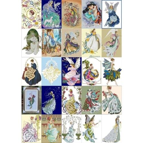 Angel 1 cross stitch kit love couple design cotton 14ct 18ct 11ct linen flaxen colorfully canvas embroidery DIY needlework