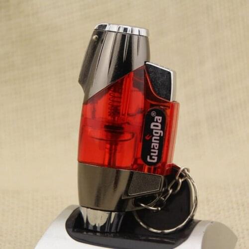 Inflatable Straight Into The Small Spray Gun Welding Torch Windproof Creative Portable Keychain Lighter Cigar Accessories