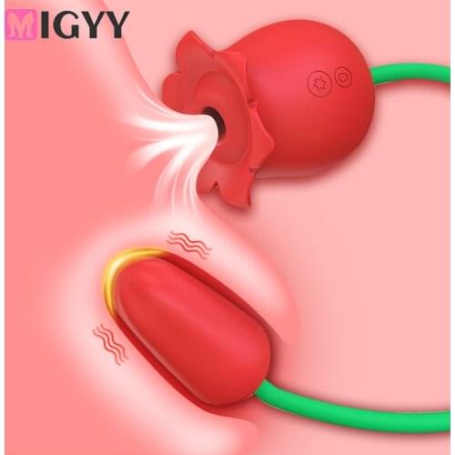 New Upgraded Rose Flower Vibrator Toy Silicone Sucking Erotic Sex Products Woman Nipple Stimulator Clit Sucker Vibration Egg