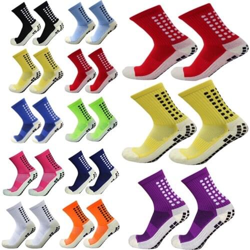 New Football Socks Men And Women Sports Socks Non-slip Silicone Bottom Soccer Basketball Grip Socks