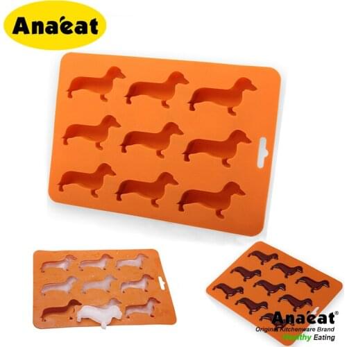 ANAEAT 1pc Creative Silicone Puppy Shaped Ice Cube Chocolate Cookie Mold DIY Home Ice Tray Kitchen Tools