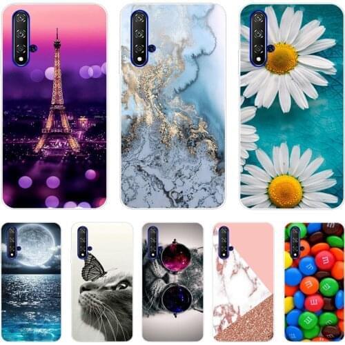 Silicon Case For Huawei Nova 5T Case Bumper Soft TPU Phone Cover For Nova5T 5 T YAL-L21 6.26'' Painting Coque Back Protective