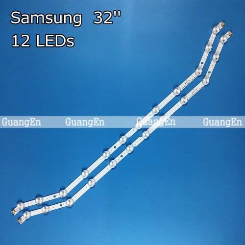 2PCS 12 LED Backlight strip For Samsung 32"TV 2013svs32 LED Strip D3GE-320SM0-R2 UE32EH4003WX BN96-28763A/35204A D3GE-320SM1-R2