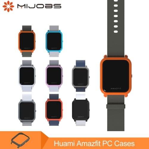 Mijobs Slim Colorful Protective Case Cover for Xiaomi Huami Amazfit Bip BIT PACE Lite Youth Watch Hard Plastic PC Shell Bumper