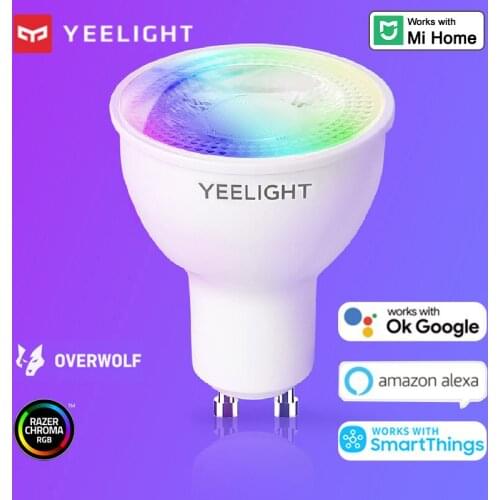 Yeelight GU10 Smart LED Bulb W1 Multicolor Lamp RGB Dimmable Smart App control for Google Assistant Alexa SmartThings 4.5W 220V