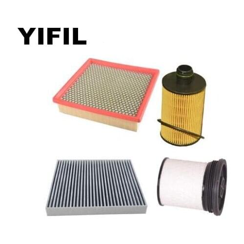 4pcs/lot Diesel Engine Air Filter+Cabin Filter+Oil Filter+Fuel Filter For JEEP Grand Cherokee 3.0L 2014-2017