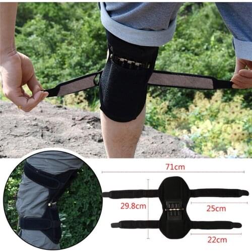 1Pair Joint Support Knee Pad Breathable Non-slip Lift Pain Relief For Knee Power Spring Force Stabilizer Knee booster For Sports