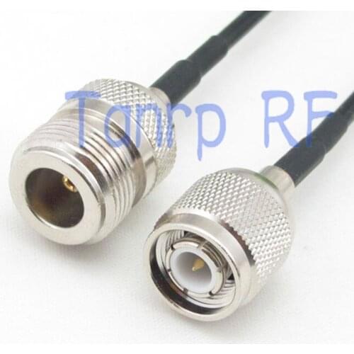 50CM Pigtail coaxial jumper cable RG174 extension cord 20in TNC male plug to N female jack RF connector adapter