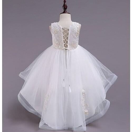 6390 Flower Embroidery Princess Wedding Party Baby Girls Dresses Kids Dresses For Girls Wholesale baby girl clothes #110-160