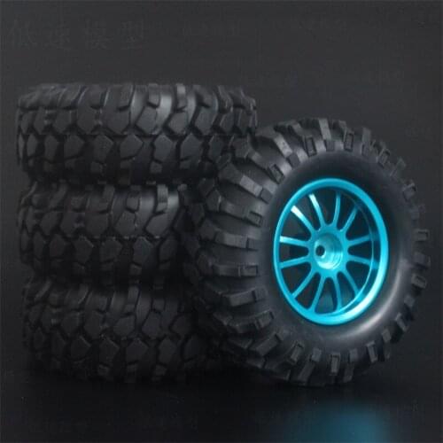 4PCS 1/10 1.9Inch Off Road Climb Rock Crawler Car Tires Super Soft 96MM Rubber Tyre Metal Wheel Rim For Tamiya CC01 D90 108