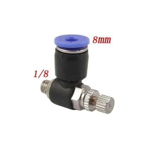 Free Shipping 100PCS A Lot 1/8'' to 8mm Pneumatic Fitting One Touch Tube Speed Controller