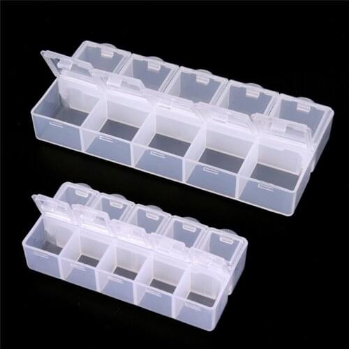 2Sizes 10 Slots Weekly Pills Organizer Holder Travel Pill Cases Portable Transparent Medicine Box Case Personal Health Care