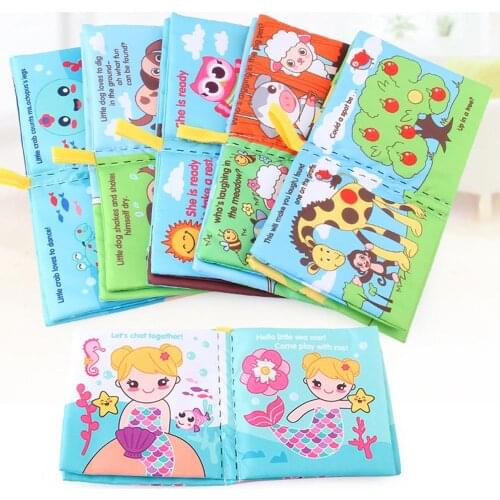 Baby Book Intelligence Development Educational Toy Soft Cloth Learning Cognize Books For 0-36 Months Kids Quiet Book 6 Book/set