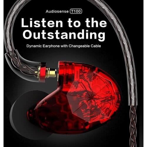 AUDIOSENSE T100 Customized 6.2 mm composite diaphragm dynamic Earphone