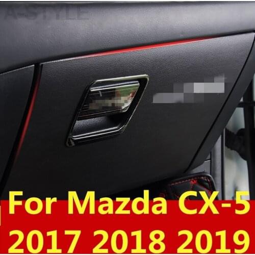 For Mazda CX-5 CX5 CX 5 2017-2019 Car-styling Stickers Car Co-pilot Storage Box Anti-kick Protection Pad Mat Interior decoration