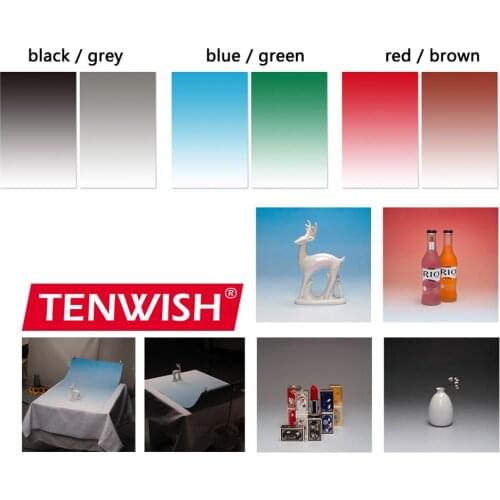 TENWISH Two-Sided 54*86cm gradual background paper water resistance Flower Food Photo Gradient Background