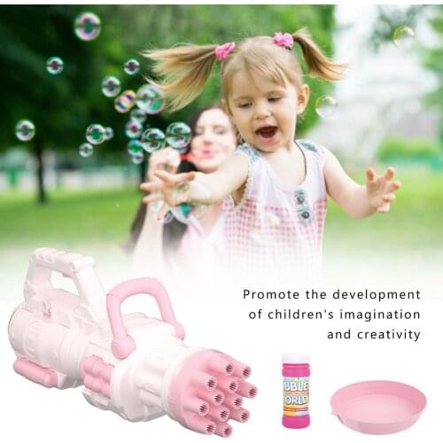 Electric Bubble Machine 12-hole Automatic Bubble Maker Kids Toy Bubble Gun Toys Summer Soap Water Maker For Children Gift Toy