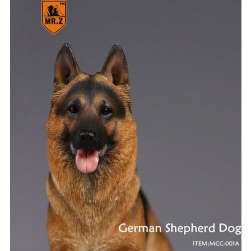 Mr.Z About 23cm 1/6 Scale Simulation Animal German Shepherd dog Model Toy For 12' Action Figure Scene home decoration