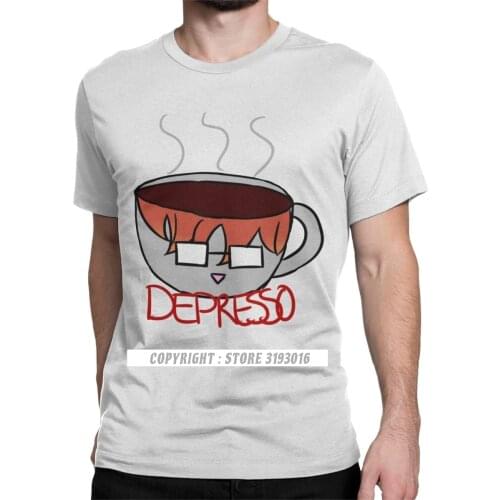 Punk Depresso T-Shirt Mystic Messenger MM BG Otome Game Camisa T Shirt Male Hallowmas Clothes Mens Plain T Shirts