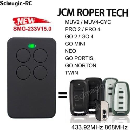 Garage Remote Control MUV2-CYC MUV4-CYC JCM ROPER TECH GO-2- GO-4 GO 2 GO 4 GO-MINI GO MINI