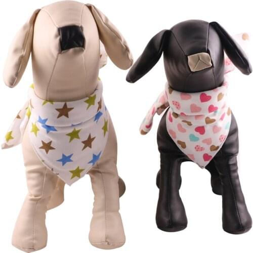 Summer Pet Cat Dog Bandana Collar Adjustable Neckerchief Triangle Cartoon Print Neck Scarf Pattern Saliva Towel Pet supplies