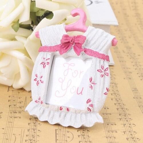 Hot Fashion Resin Baby Shower Clothes Pattern Baby Photo Frame Small pink and blue Picture Frame Gifts Home Decor baby show gift