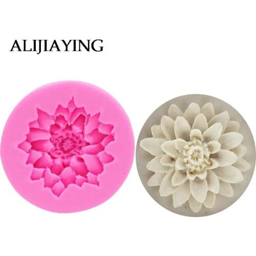 M0158 Chrysanthemum Flower Fondant Silicone Mold Mould Baking Sunflower Cake Cookies Form Chocolate Sugar