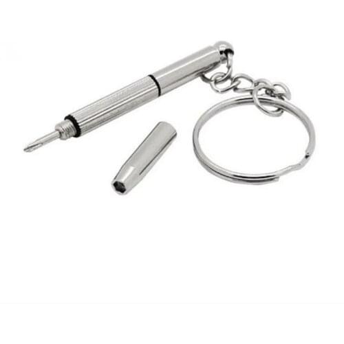 3in1 Multi-unctional Eyeglass Screwdriver Cellphone Sunglass Watch Repair Screwdriver Kit Tools Mini Hand Tools With Keychain