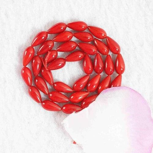 Bohemia Fashion Beads Cute/Romantic Natural Red Coral 4x8mm 6x12mm Beaded Water Drop Diy Jewelry Loose Beads 15inch B655