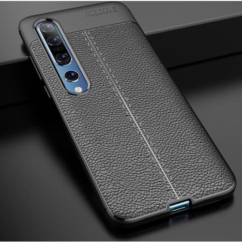 Mi 10 Luxury Brand Original Shockproof Armor Cover for Xiaomi 10 Pro Case Soft Leather Carbon TPU Case for Mi 10 Lite Case