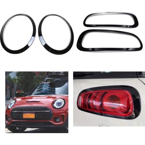 ABS Headlight Taillight Lamp Frame Cover Trim For Mini Cooper F54 Clubman Car Exterior Front Head Light Rear Taillamp Stickers