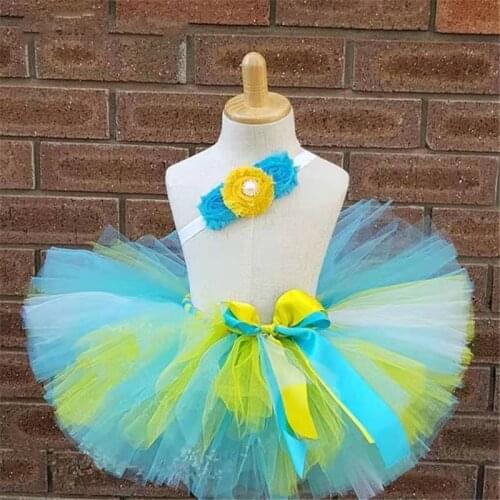 NewColorful Baby Tutu Skirts Infant Toddler Girls Ballet Dance Pettiskirts Underskirts with Ribbon Bow Kids Party Costume Skirts