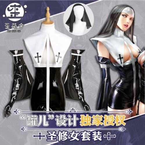 Original Design Chrno Crusade Cosplay Costume Fashion Sexy Black And White Leather Suit Female Role Play Exclusive Dealing