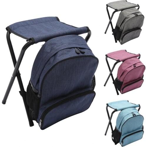 Camping Fishing Folding Chair Backpack Stool Hiking Seat Pouch Sack Picnic Bag Portable Outdoor Leisure Small Horse Stool