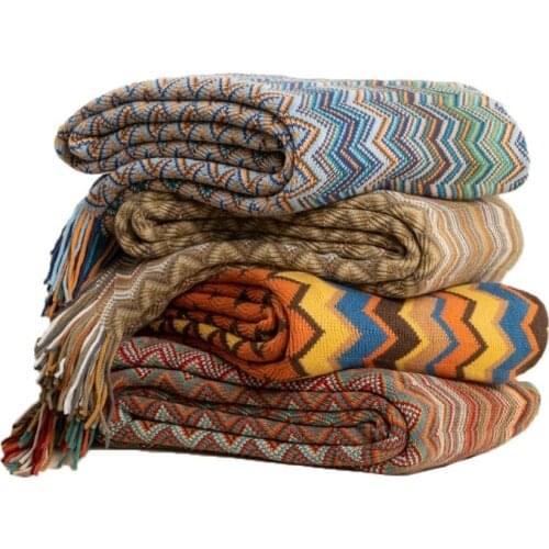 H Cashmere Blanket Crochet Soft Wool Shawl Portable Warm Sofa Bed Fleece Knitted Throw Blankets for Beds Pillowcase Cushion