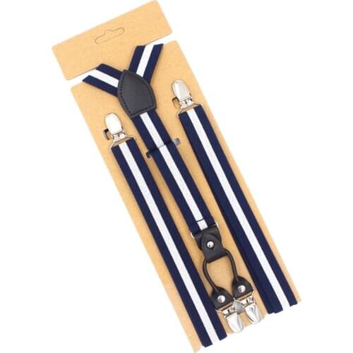JIERKU Suspenders Mans Braces Leather 4Clips Suspensorio Tirantes Fashion Trousers Strap Grils Gift Hombre