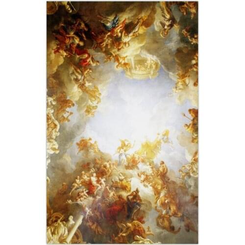 Custom ceiling wallpaper 3d zenith mural for walls 3d European Sky Characters ceiling mural wall papers