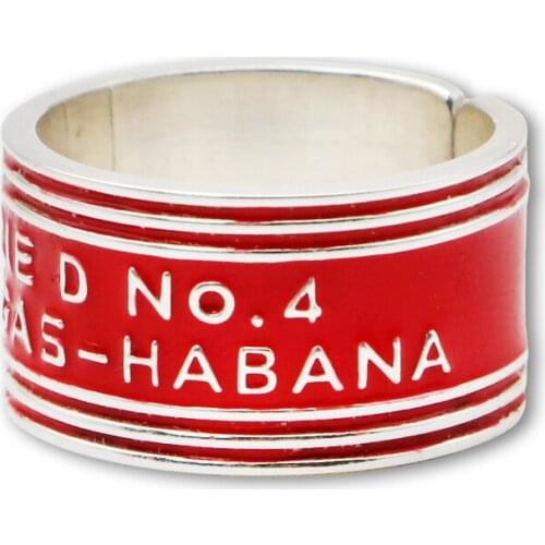 Portable Red Cigar Ring Gold-plated 925 Sterling Silver Ring Fashion Jewelry Cigarette Travel Stand Smoking Tool Fit COHIBA