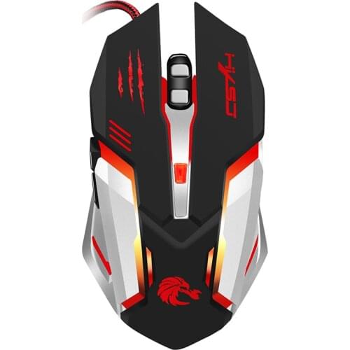 Professional USB Wired Gaming Mouse 5500DPI Adjustable 6 Buttons Cable LED Optical Gamer Mouse High Quality