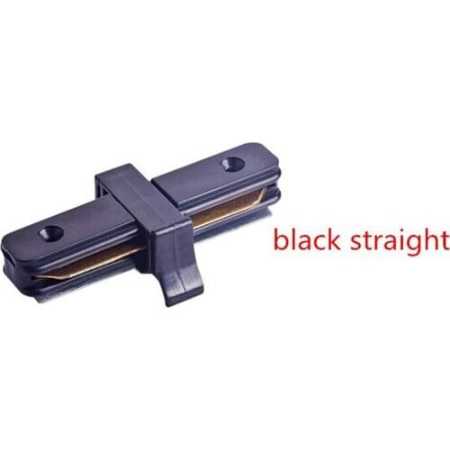 Track Rail Connector Straight or 90 degree Corner, White/Black Track Connector for LED Track Lighting Lamp