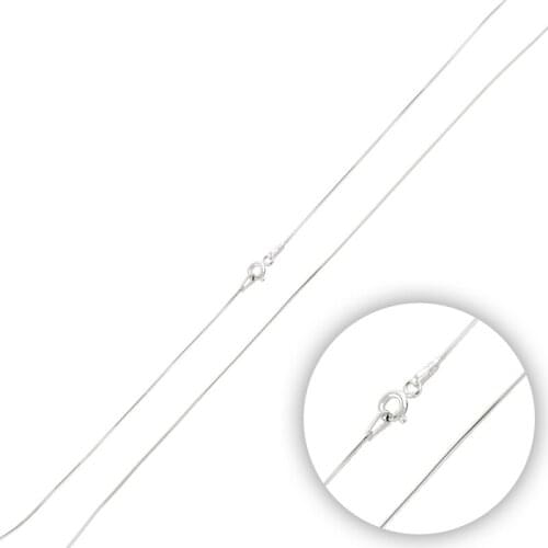 Silverlina Silver 15 Micron Tıraşlı Snake Chain Necklace