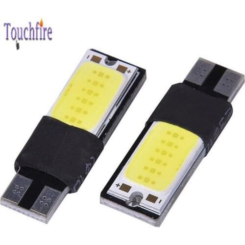 200pcs/Lot T10 W5W LED Car Bulb COB Silica gel Auto Interior Dome Reading Lamp Wedge Side License Plate Trunk Lamp 12V 6000k