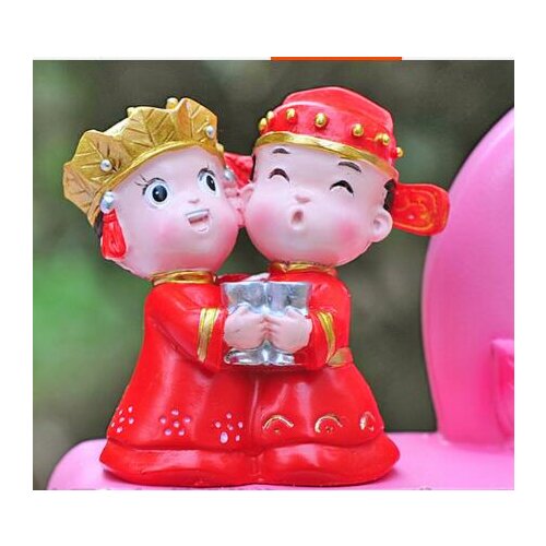 Traditional Resin Chinese doll decoration cake topper married couple wedding cake toppers wedding room decorations figurines